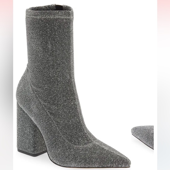 Marc Fisher LTD Larry Pointed Toe Ankle Boot in Silver